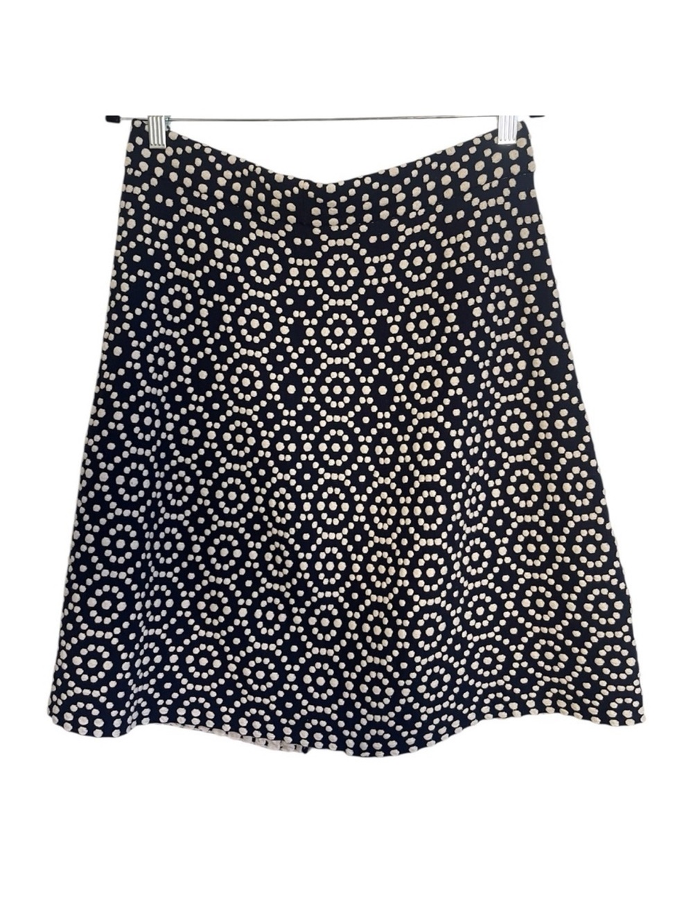Boden Women's Stretch A-Line Skirt Navy Blue White Size 12R